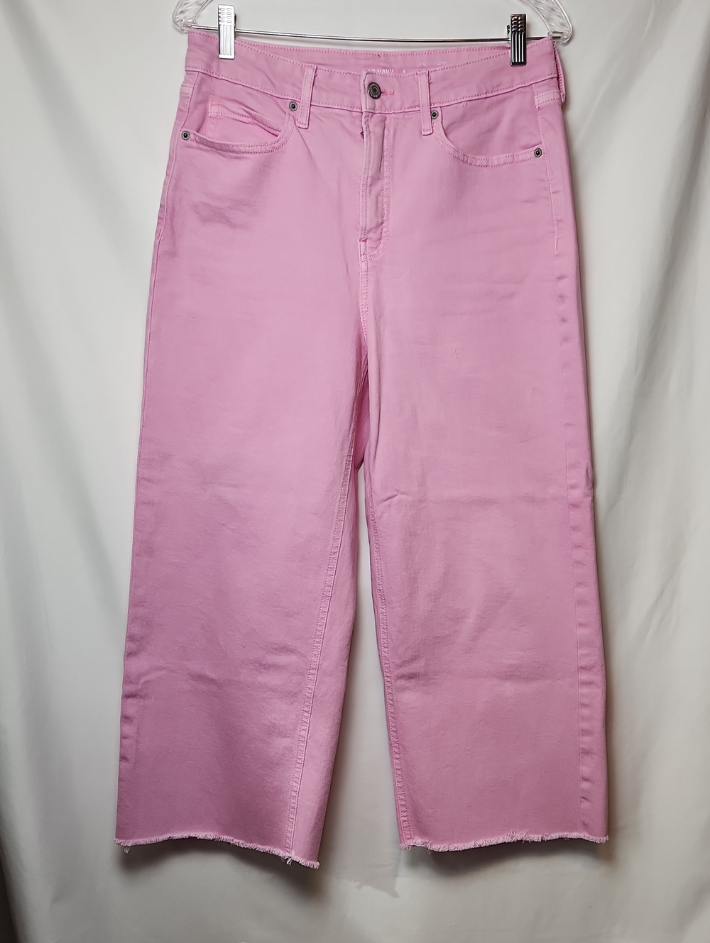 Old Navy Pink Wide-Leg Cropped Jeans Size 8